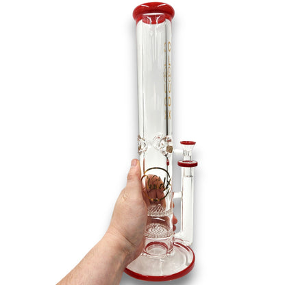 15" Cali CloudX Thick Straight Tube Dual Honeycomb Perc Bong