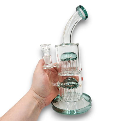 11" Bougie Double Tree Percolator Bong