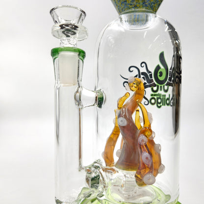 14" Biigo Glass Kraken Octopus Circ Perc Bong