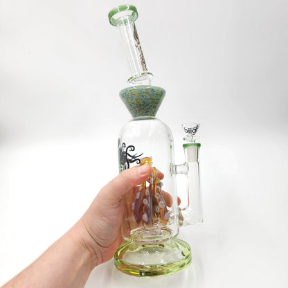 14" Biigo Glass Kraken Octopus Circ Perc Bong