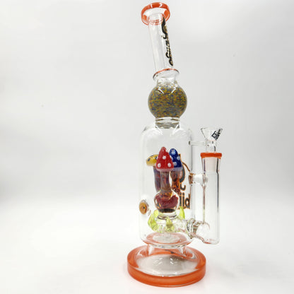 14" Biigo Glass Mushroom Circ Perc Bong