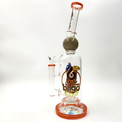 14" Biigo Glass Mushroom Circ Perc Bong