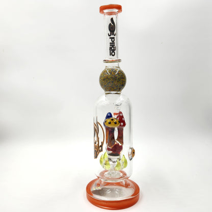 14" Biigo Glass Mushroom Circ Perc Bong