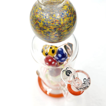 14" Biigo Glass Mushroom Circ Perc Bong