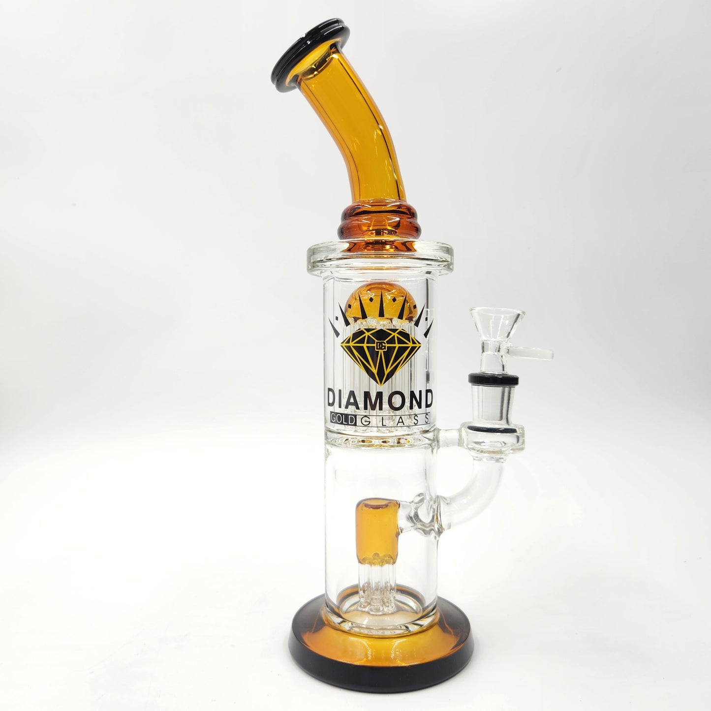 11" Diamond Heavy Duty Tree Perc Straight Barrel Bong