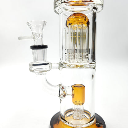 11" Diamond Heavy Duty Tree Perc Straight Barrel Bong