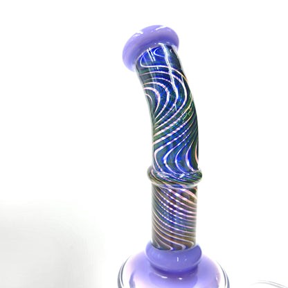 9" Circ Perc Colored Angle Mouth Dab Rig Bong