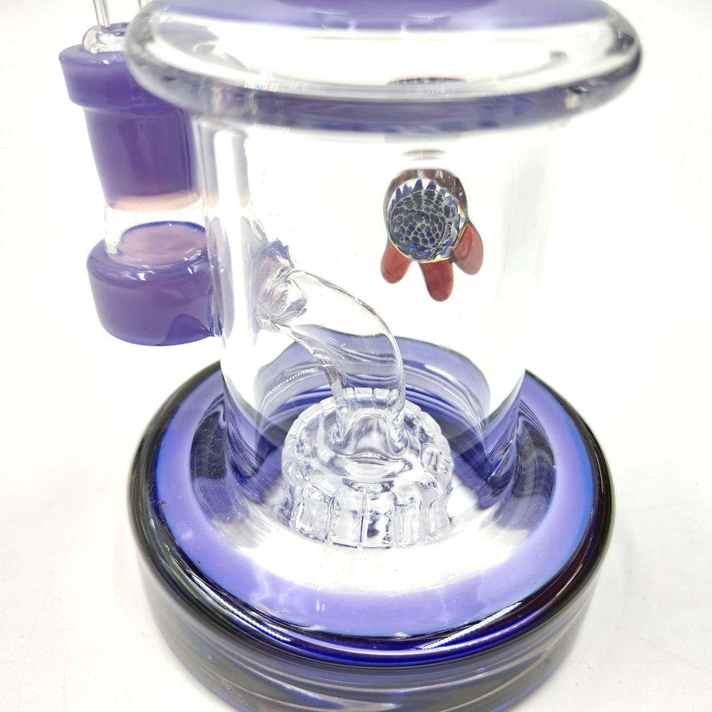 9" Circ Perc Colored Angle Mouth Dab Rig Bong