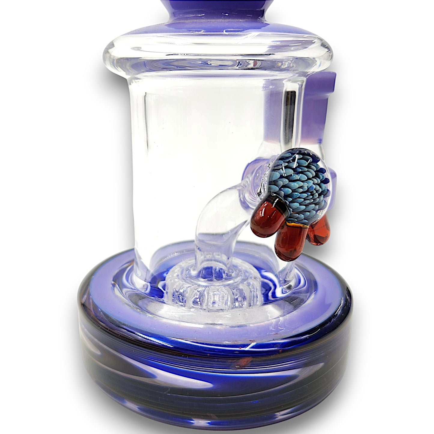 9" Circ Perc Colored Angle Mouth Dab Rig Bong