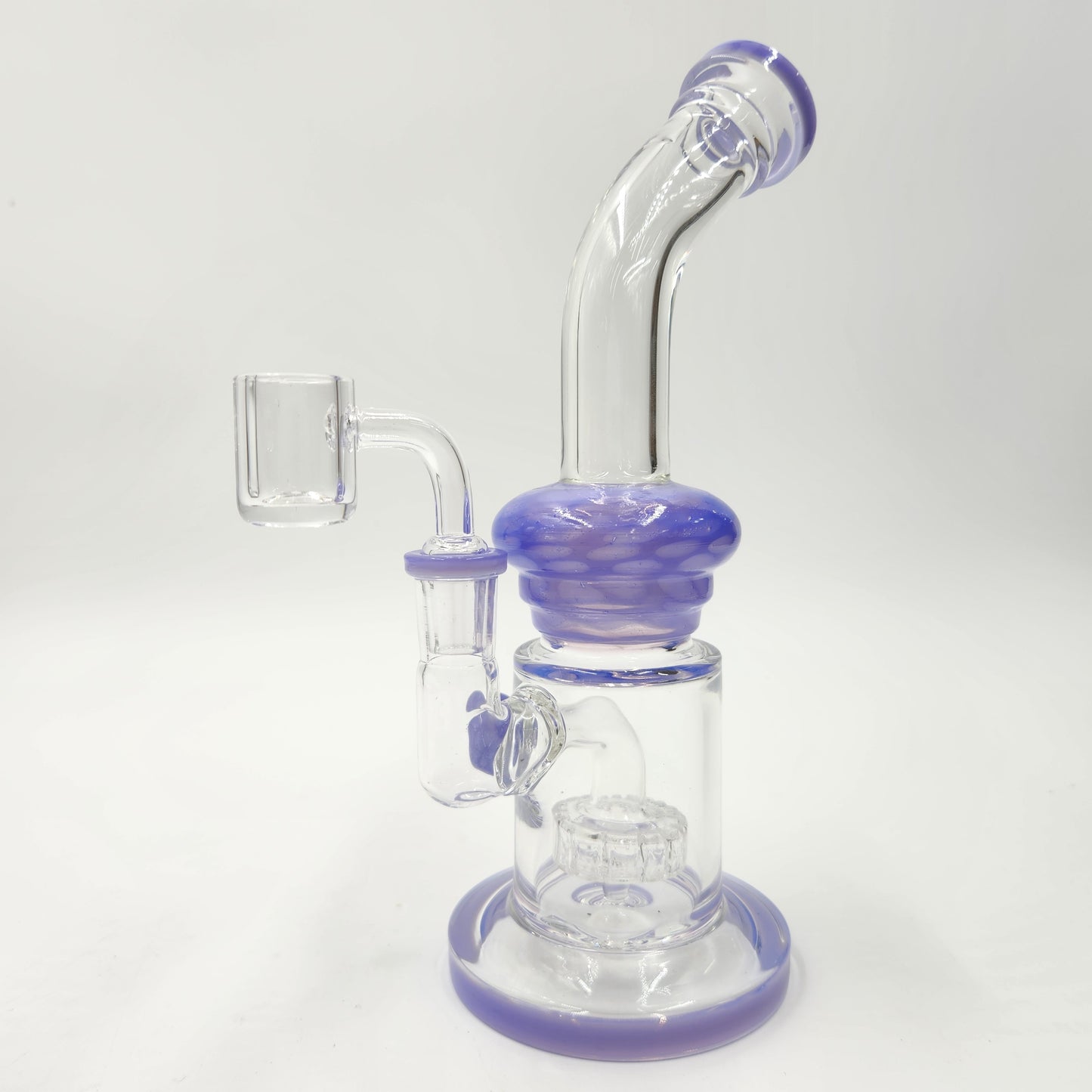 9" Circ Perc Colored Angle Mouth Dab Rig Bong