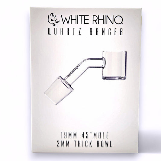 White Rhino Quartz Banger 19mm Male 45 deg