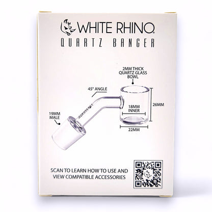 White Rhino Quartz Banger 19mm Male 45 deg