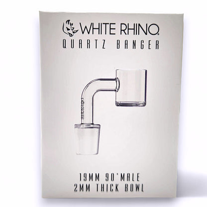 White Rhino Quartz Banger 19mm Male 90 deg