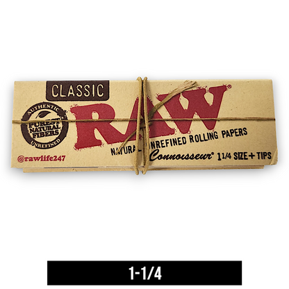 RAW Connoisseur Rolling Paper and Tips Kit