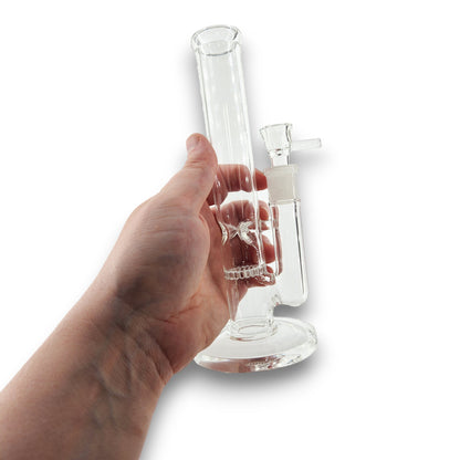 8" Mini Straight Tube Honeycomb Perc Bong