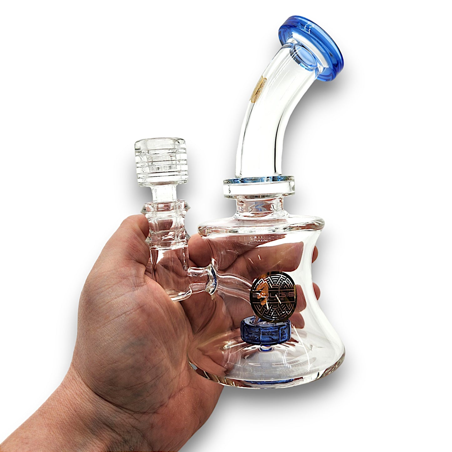 7" Bougie Glass Circ Perc Barrel Bong