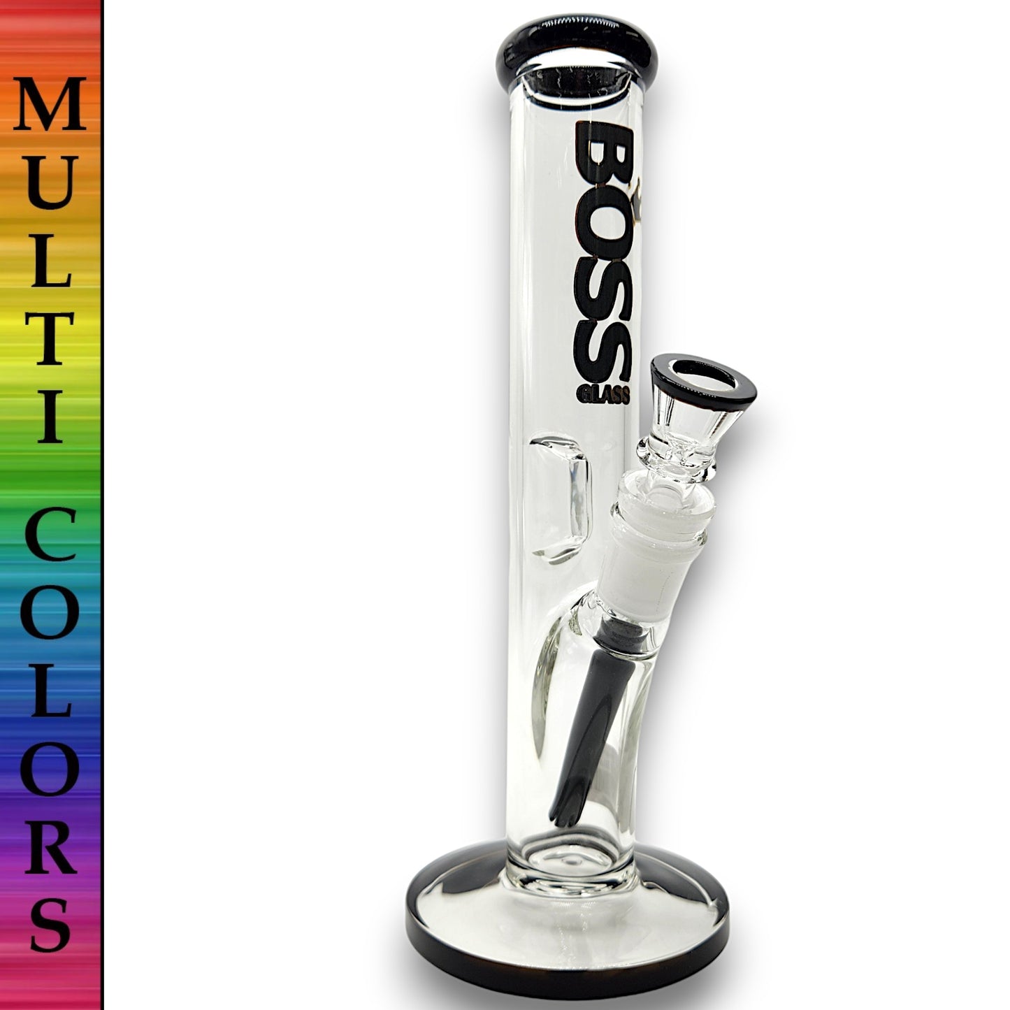 10" Boss Glass Straight Tube Bong (New Style)