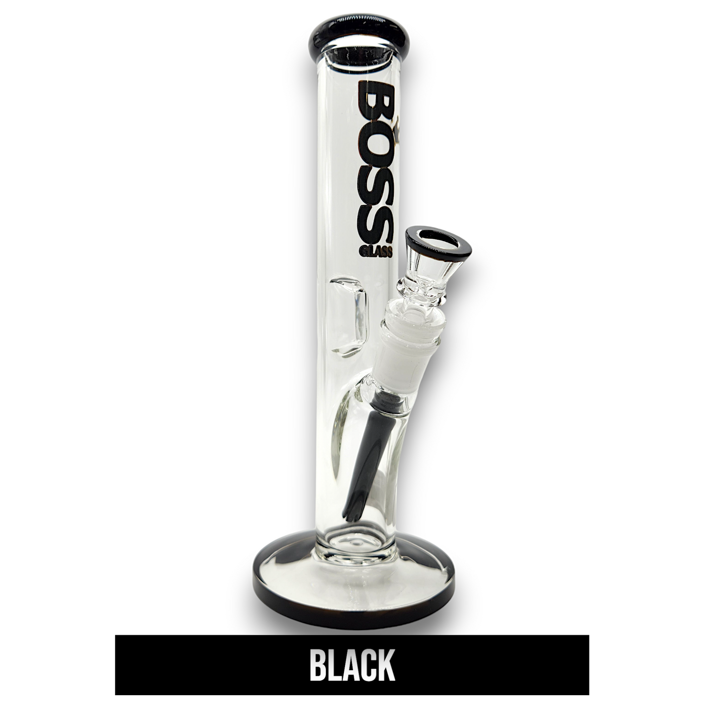 10" Boss Glass Straight Tube Bong (New Style)