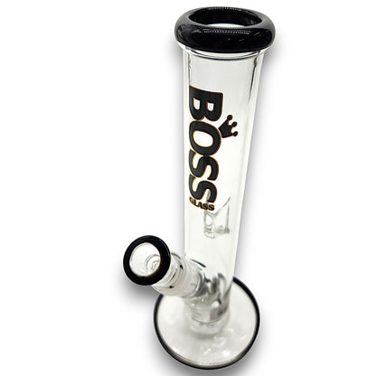 10" Boss Glass Straight Tube Bong (New Style)