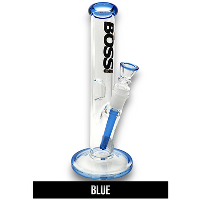 10" Boss Glass Straight Tube Bong (New Style)