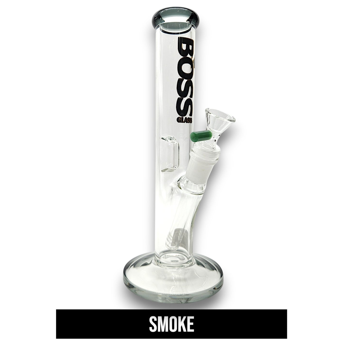 10" Boss Glass Straight Tube Bong (New Style)