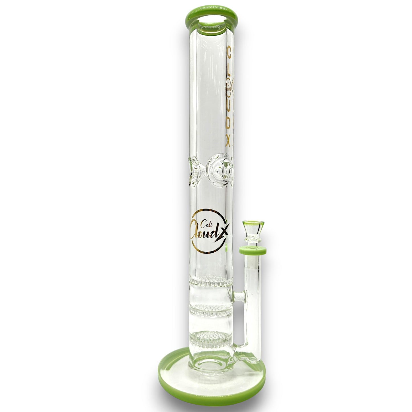 16" Cali CloudX Thick Straight Tube Triple Honeycomb Perc Bong