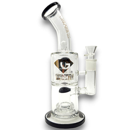 11" Diamond Glass Triple Showerhead Perc Bong