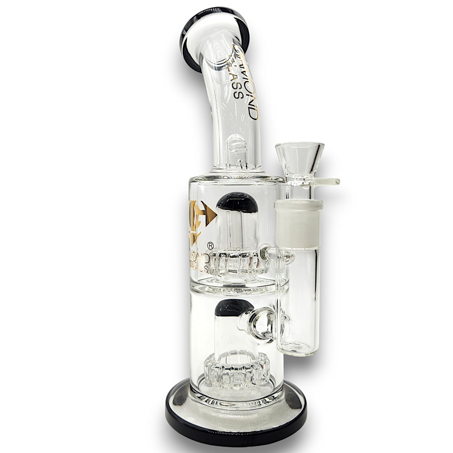 11" Diamond Glass Triple Showerhead Perc Bong