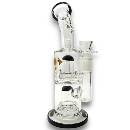 11" Diamond Glass Triple Showerhead Perc Bong