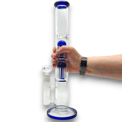 16" Heavy Duty Straight Tube Dual Tree Percolator Bong