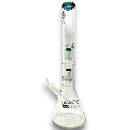 18" Diamond 7mm Heavy Duty Matrix Showerhead Percolator Beaker Bong