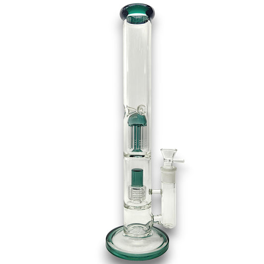 16" Heavy Duty Straight Tube Tree & Showerhead Percolator Bong