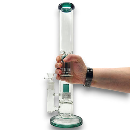 16" Heavy Duty Straight Tube Tree & Showerhead Percolator Bong