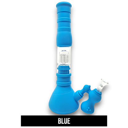 15" Silicone 3 in 1 Bong Bubbler and Ash Catcher Combo