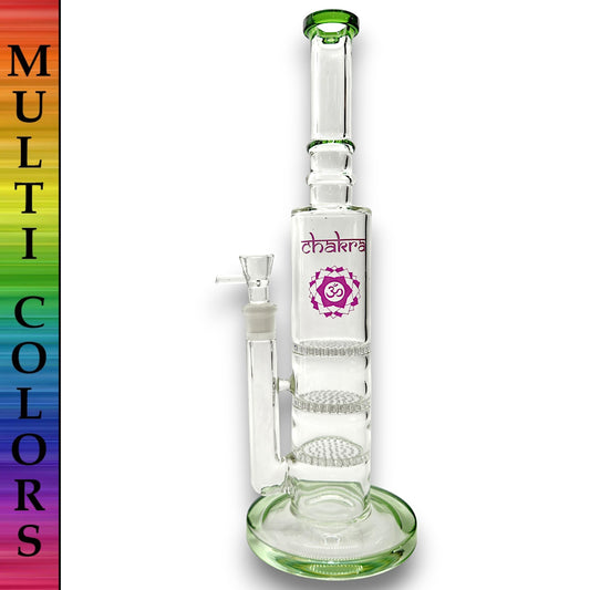 13" Chakra Triple Honeycomb Perc Barrel Bong