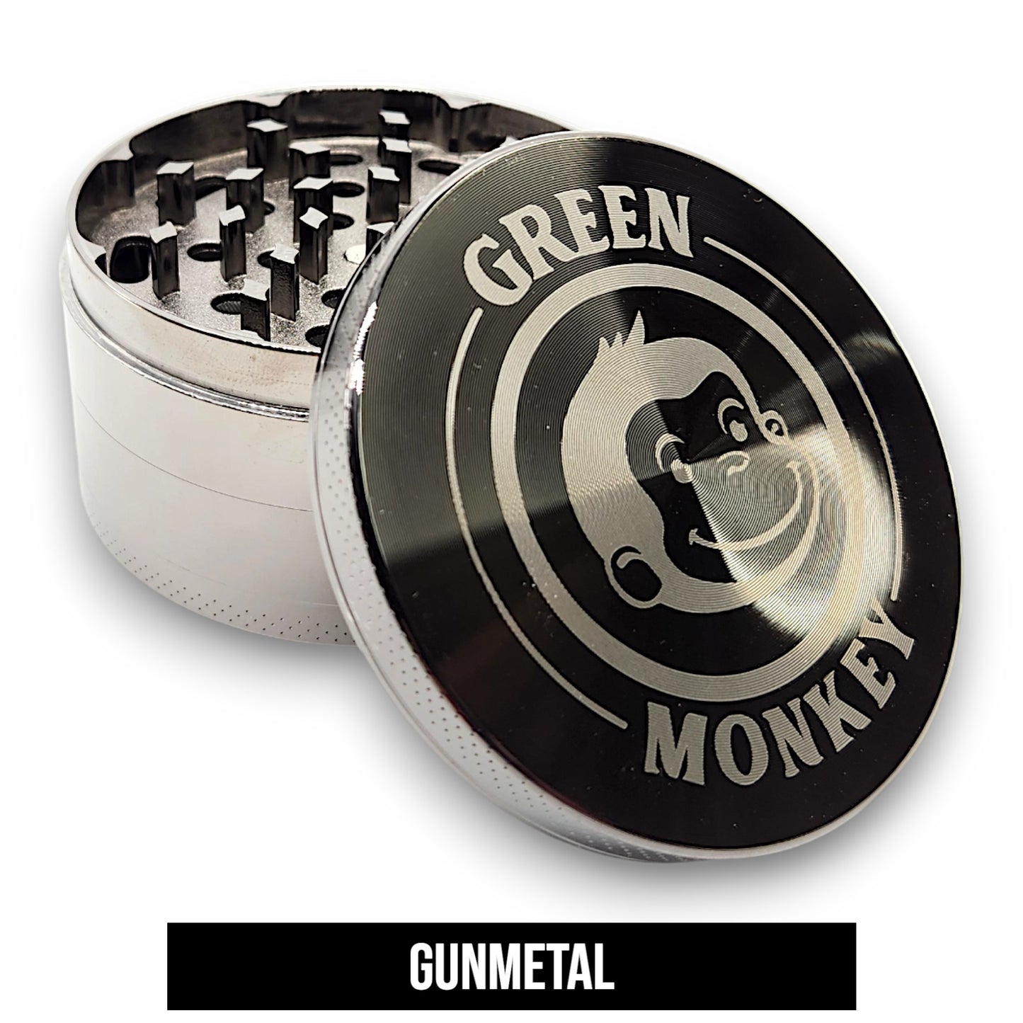 3" Green Monkey Capuchin Aluminum 4 Piece Grinder