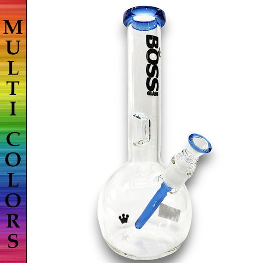 12" Boss Glass Round Bottom Beaker Bong