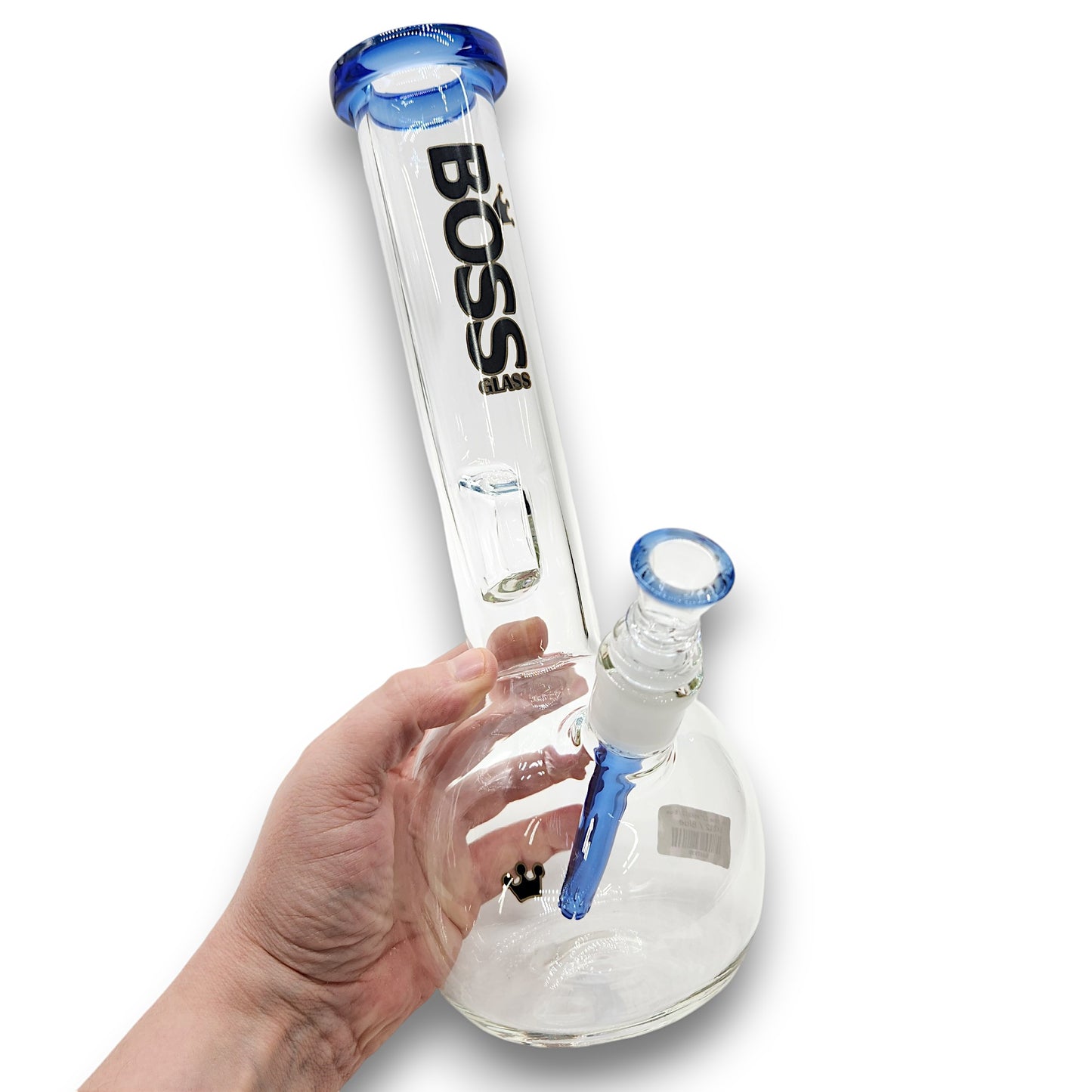 12" Boss Glass Round Bottom Beaker Bong