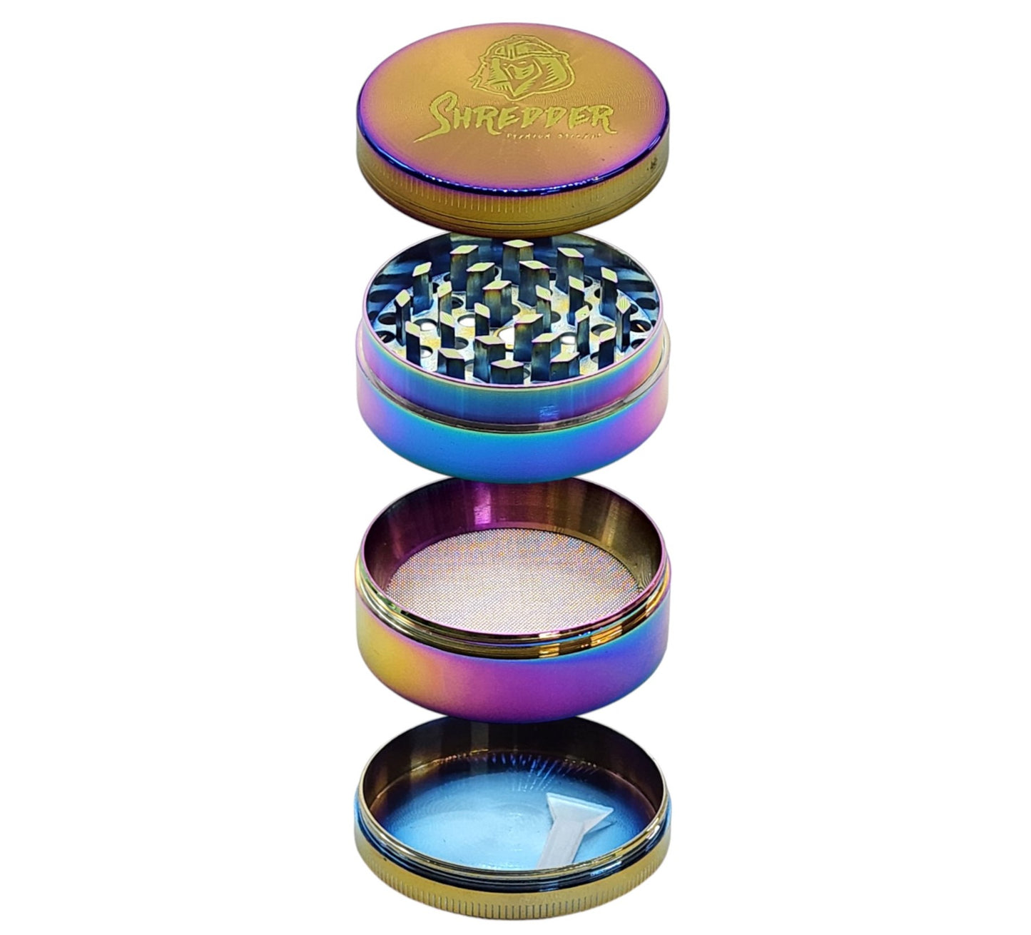 1-7/8" Shredder Rainbow Metal 4 Piece Grinder