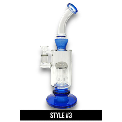 12" Special 20 Tree Percolator Straight Tube Bong