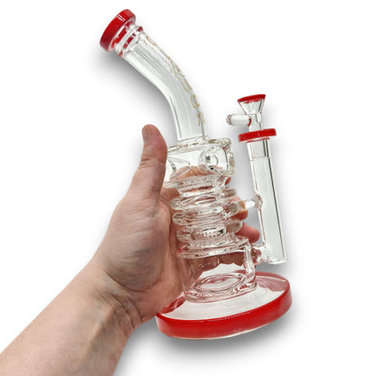 10" Cali CloudX Dual Honeycomb Percolator Barrel Bong