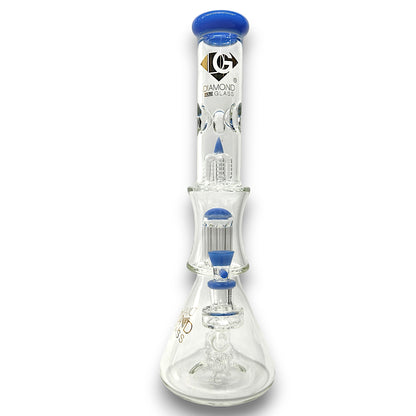 17" Diamond Glass Tree Sprinkler Percolator Beaker Bong