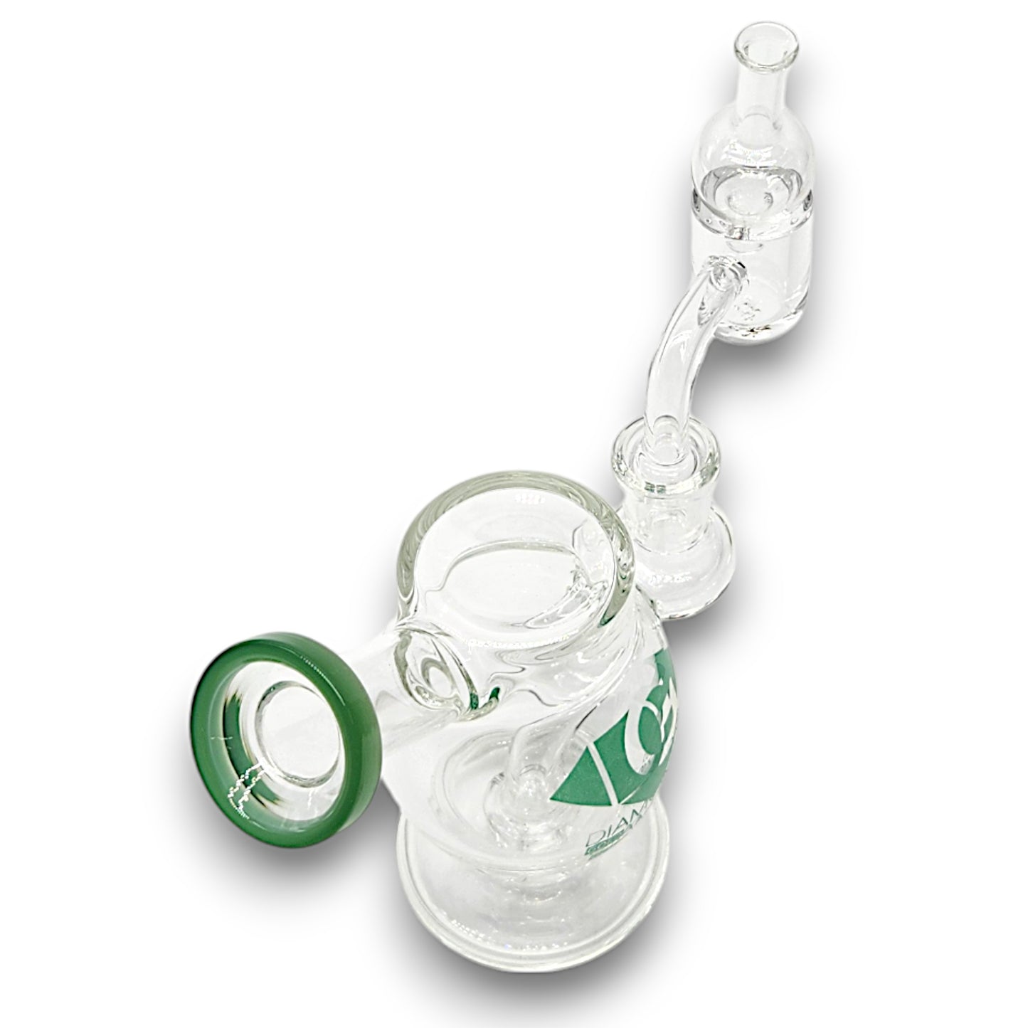 5" Diamond Glass Mini Dab Rig Circ Perc Bong