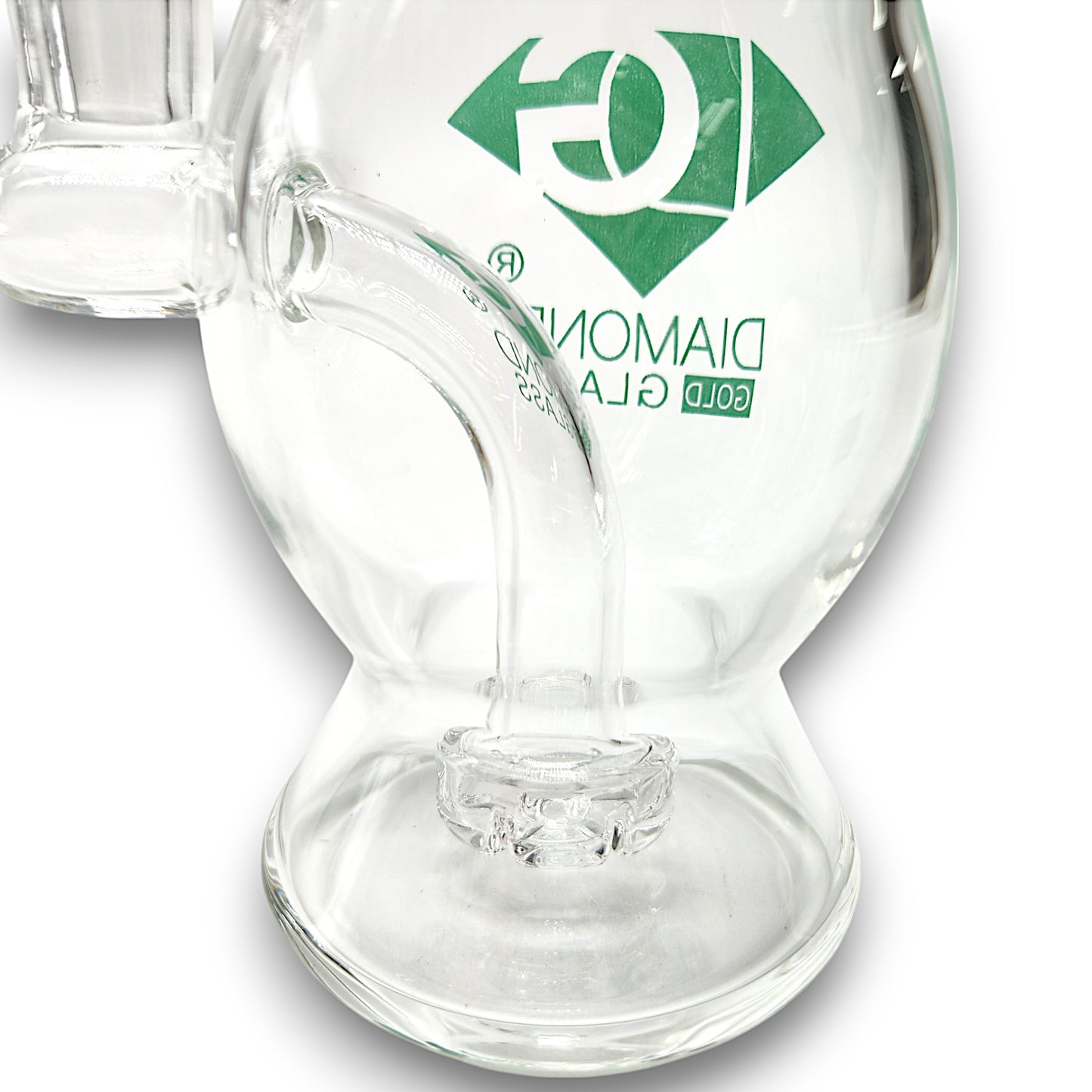 5" Diamond Glass Mini Dab Rig Circ Perc Bong