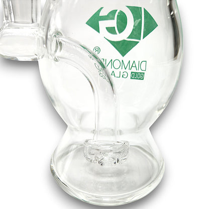 5" Diamond Glass Mini Dab Rig Circ Perc Bong