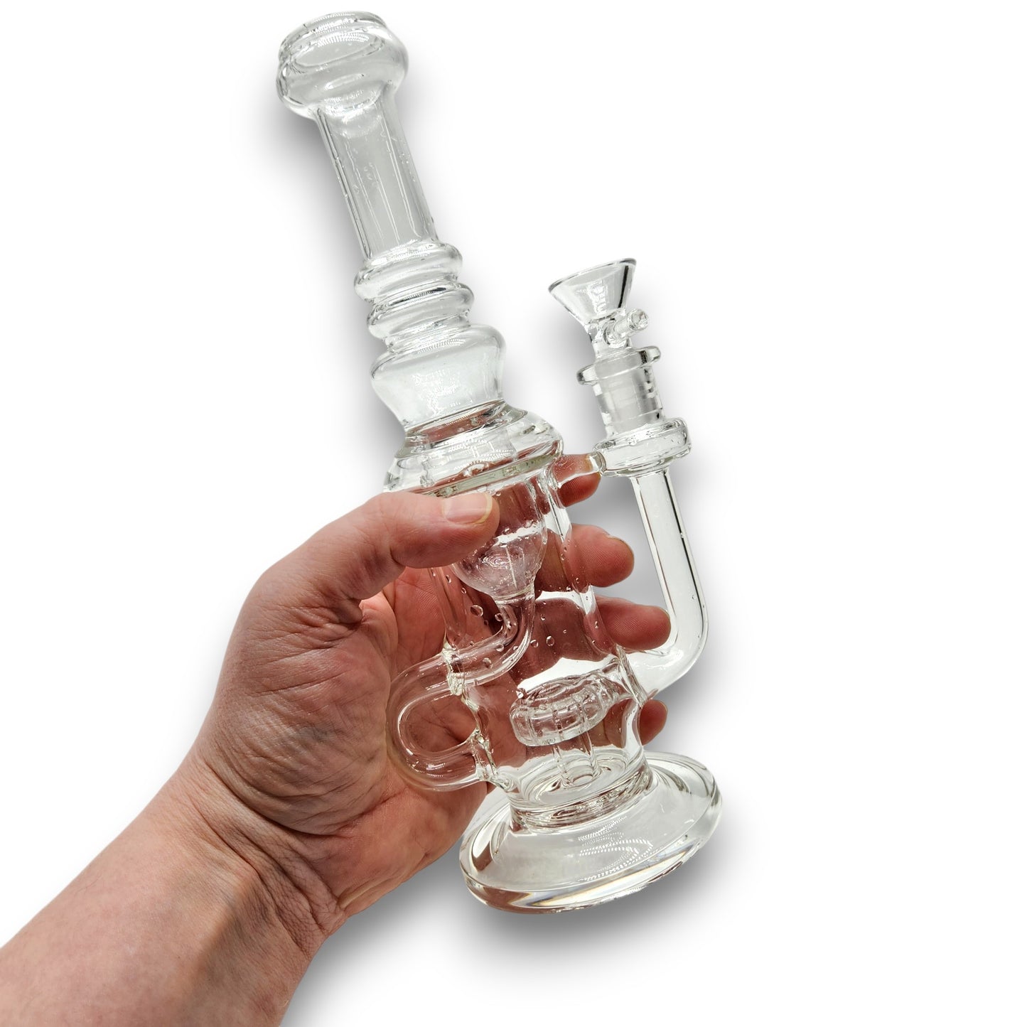 10" Special 20 Circ Perc Vortex Recycler Straight Body Bong