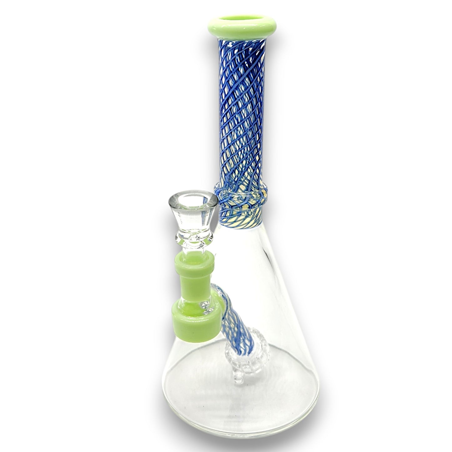 9" Color Crisscross Circ Percolator Beaker Bong