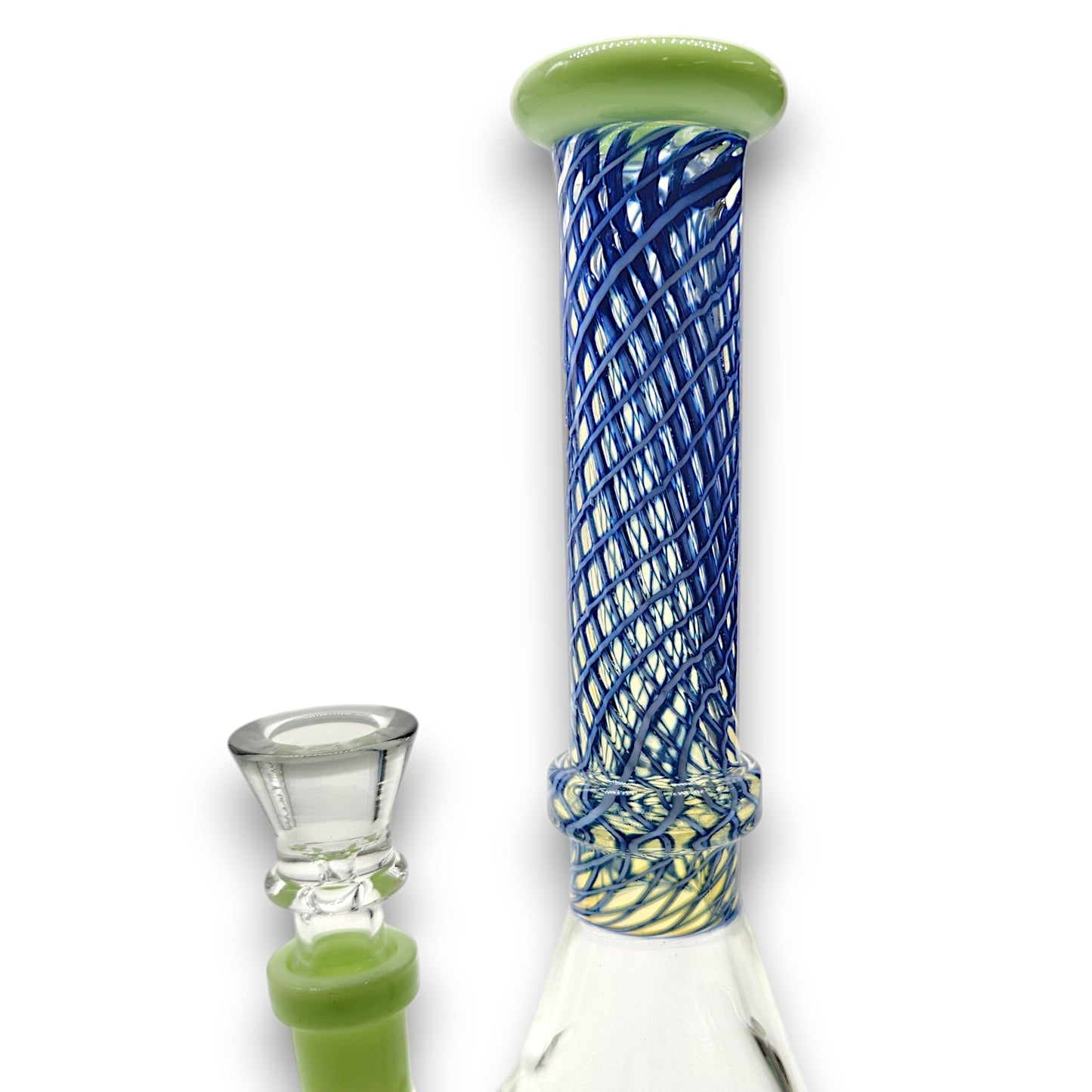 9" Color Crisscross Circ Percolator Beaker Bong