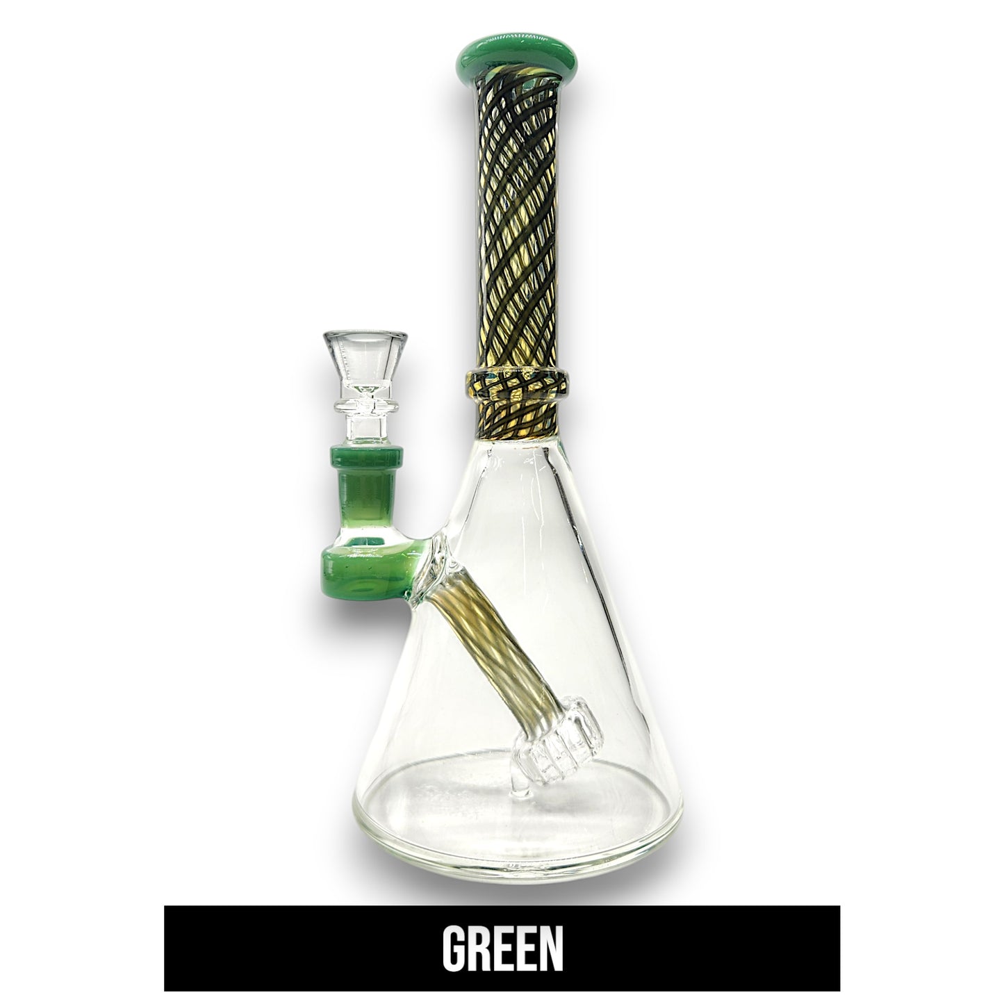 9" Color Crisscross Circ Percolator Beaker Bong