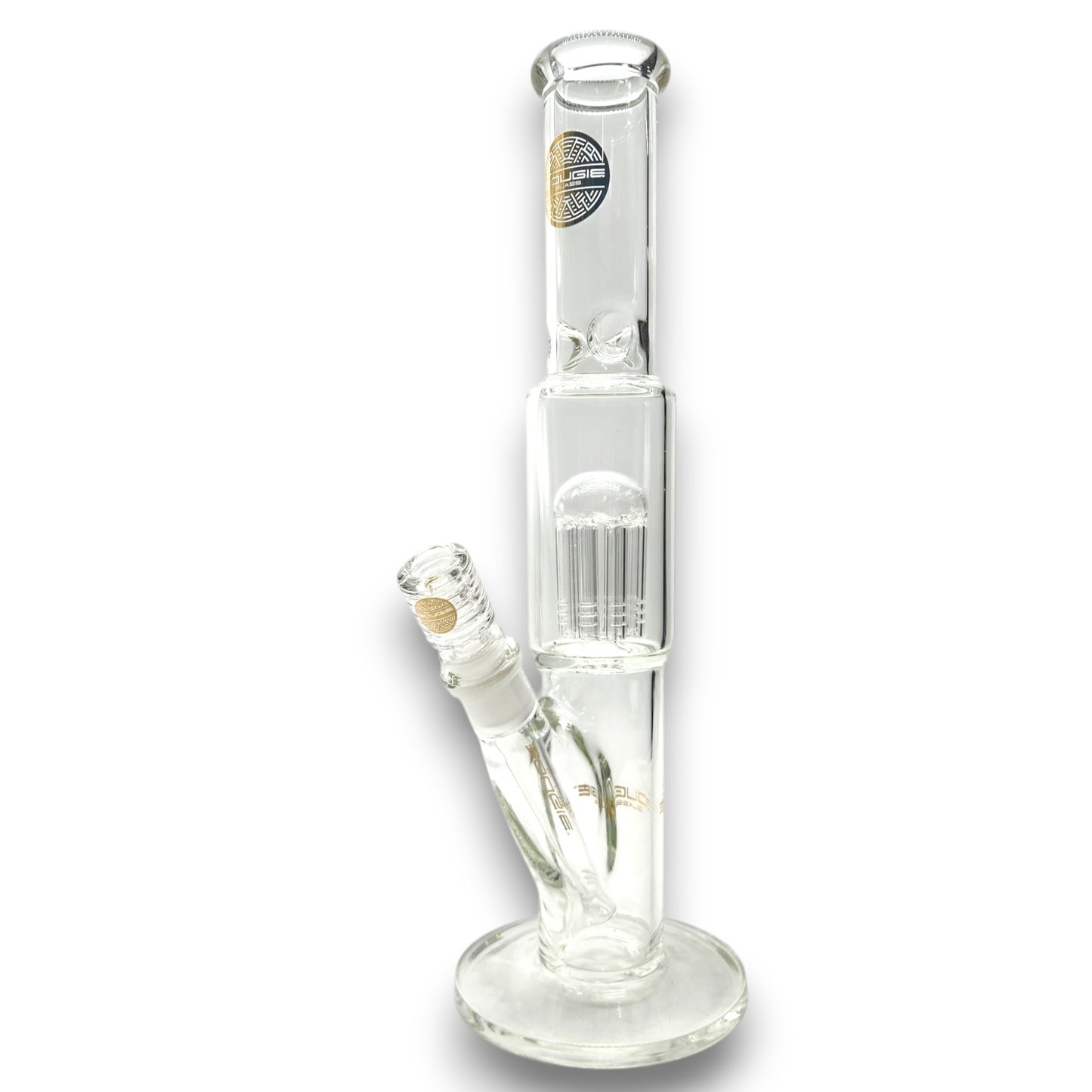 15" Bougie Glass Tree Perc Straight Tube Bong